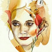 Mon projet du cours : Portrait illustré à l’aquarelle. Traditional illustration, Fine Arts, Painting, Drawing, Watercolor Painting, Portrait Drawing, and Artistic Drawing project by cindy_remy - 08.21.2021