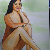 Meu projeto do curso: Figura humana em aquarela. Projekt z dziedziny Trad, c, jna ilustracja,  Sztuki piękne,  Malarstwo, Malowanie akwarelą, R, sunek realist, czn, R i sunek anatomiczn użytkownika jreoliveira - 22.08.2021