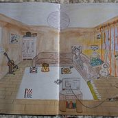 Mon projet du cours : Carnet de croquis pour explorer votre style de dessin. Traditional illustration, Sketching, Creativit, Drawing, Watercolor Painting, Sketchbook, and Gouache Painting project by sandraboursier - 08.22.2021