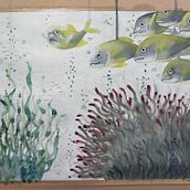 Mi Proyecto del curso: Ilustración de universos marinos en acuarela. Un projet de Illustration traditionnelle, Peinture, Aquarelle et Illustration naturaliste de Mónica Asesio Lamelas - 22.08.2021