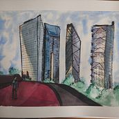 Mi Proyecto del curso: Dibujo arquitectónico con acuarela y tinta. Un proyecto de Bocetado, Dibujo, Pintura a la acuarela, Ilustración arquitectónica, Sketchbook e Ilustración con tinta de Adofo Salas León - 22.08.2021