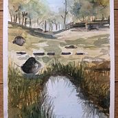 Mi Proyecto del curso: Paisajes naturales en acuarela. Un projet de Beaux Arts, Peinture , et Aquarelle de Vicky Long - 22.08.2021