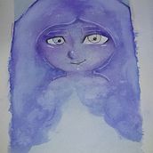 Meu projeto do curso: Retrato ilustrado em aquarela. Projekt z dziedziny Trad, c, jna ilustracja,  Sztuki piękne,  Malarstwo,  R, sunek, Malowanie akwarelą, Portret,  R, sunek art, st i czn użytkownika annamelnascimento800 - 22.08.2021