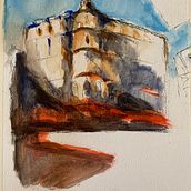 Meu projeto do curso: Desenho arquitetônico com aquarela e tinta. Sketching, Drawing, Watercolor Painting, Architectural Illustration, Sketchbook & Ink Illustration project by simonecaixe - 08.22.2021