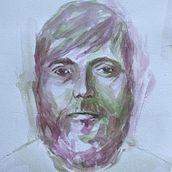 My project in Artistic Portrait with Watercolors course. Un proyecto de Bellas Artes, Pintura, Pintura a la acuarela y Dibujo de Retrato de a.k.soe - 23.08.2021