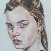 My project in Watercolor Portrait from a Photo course. Un proyecto de Ilustración tradicional, Pintura a la acuarela y Dibujo de Retrato de Roxana Tuff - 11.08.2021