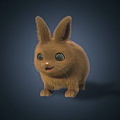Conejito: Creación de pelo 3D con XGen de Maya . 3D, 3D Modeling, 3D Character Design, and 3D Design project by Alvaro Becerra Cuitiño - 08.23.2021