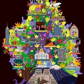 Arból de la vida en CDMX. Un projet de Illustration traditionnelle de Sandrine Ayala - 24.08.2021