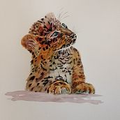 My project in Expressive Animal Portraits in Watercolor course. Traditional illustration, Watercolor Painting, Realistic Drawing, and Naturalistic Illustration project by Denise Martin - 08.24.2021