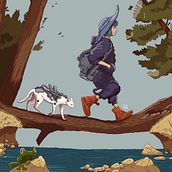 Walking Around. Un proyecto de Ilustración tradicional, Diseño de personajes, Dibujo e Ilustración digital de Mineli Silva - 24.08.2021