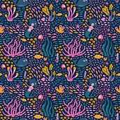 Mein Kursprojekt: Muster mit Vektorillustration von Grund auf . Design, Traditional illustration, Pattern Design, and Printing project by Sandra Lang - 08.24.2021