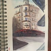 My project in Architectural Sketching with Watercolor and Ink course. Sketching, Drawing, Watercolor Painting, Architectural Illustration, Sketchbook & Ink Illustration project by Emily S. - 08.24.2021