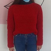 Mi Proyecto del curso:  Top-down: prendas a crochet de una sola pieza. Fashion Design, Fiber Arts, DIY, and Crochet project by Fiama Byamdjian Arenas - 08.23.2021