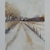 Meu projeto do curso: Paisagens naturais em aquarela. Fine Arts, Painting, and Watercolor Painting project by João Paulo da Rosa - 08.24.2021