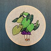 Meu projeto do curso: Introdução ao bordado botânico. Embroider project by Rosana Conte - 08.25.2021