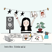 Cartão de visita . Traditional illustration project by Beatriz Felício - 08.22.2021