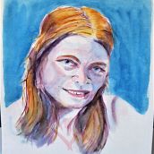 My project in Artistic Portrait with Watercolors course. Een project van  Beeldende kunst, Schilderij, Aquarelschilderen y  Portrettekening van marisekr - 26.08.2021