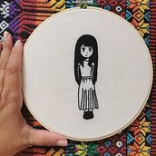 Mi Proyecto del curso: Bordado de imágenes de moda con needle felting. Embroider project by Katherine Monge - 08.26.2021