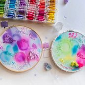 ✨ Yo creo mi propia magia ✨. Painting, Watercolor Painting, and Embroider project by Mónica Bedolla Cárdenas - 08.26.2021
