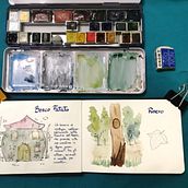 Diario di Viaggio. Traditional illustration, L, scape Architecture, Sketching, Watercolor Painting, Architectural Illustration, and Naturalistic Illustration project by Monica Di Maggio - 08.27.2021