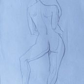desen linie nud feminin/female nude line drawing. Drawing project by Andrei Cristian - 08.31.2019