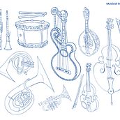 1900's Music Props. Concept Art, and Traditional illustration project by Courtney - 08.28.2021