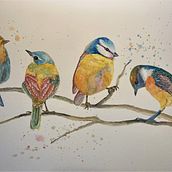 My project in Artistic Watercolor Techniques for Illustrating Birds course . % Ellen Fuderanan tarafından hazırlanan Geleneksel illüstras, on, Sulubo, a Resim, Gerçekçi Çizim, Doğalcı İllüstras, Ve on projesi - 08.25.2021