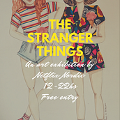 Netflix Exhibition - Stranger things series. Un proyecto de Ilustración tradicional, Pintura a la acuarela, Dibujo artístico, Br, ing e Identidad y Publicidad de Thais Mota Eriksson - 28.08.2021