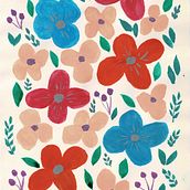 My project in Vibrant Floral Patterns with Watercolors course. Traditional illustration, Pattern Design, Watercolor Painting, and Botanical Illustration project by cathyronquillo - 08.21.2021