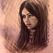 My project in Artistic Charcoal Portraiture: Creating Atmosphere course. Traditional illustration, Fine Arts, Drawing, Portrait Drawing, Realistic Drawing, and Artistic Drawing project by Elena Callegari - 08.16.2021