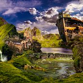 Matte painting. El barco. Un projet de Design graphique, Postproduction photographique, Retouche photographique, Créativité, Composition photographique, Photomontage , et Matte painting de piagor75 - 29.08.2021