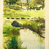 Meu projeto do curso: Criação de paisagem contemporânea em aquarela. Fine Arts, and Watercolor Painting project by Alberto Scorza - 08.29.2021