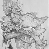 Basilisco. Traditional illustration, Drawing, Realistic Drawing, and Naturalistic Illustration project by Augusto Isaias Lopez Mercado - 08.29.2021
