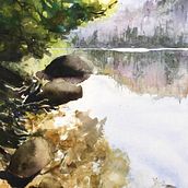 My project in Natural Landscapes in Watercolor course. Fine Arts, Painting, and Watercolor Painting project by gregorova_jana - 08.29.2021