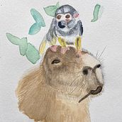 Mi Proyecto del curso: Técnicas experimentales de acuarela para principiantes . Traditional illustration, Watercolor Painting, and Naturalistic Illustration project by Carolina Arango Hurtado - 08.29.2021