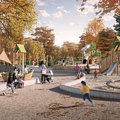 Playground proposal for undisclosed client. 3D, Architecture, Art Direction, and Traditional illustration project by Lasse Jensen - 09.15.2020