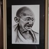 Ritratto Gandhi Ein Projekt aus dem Bereich Porträtzeichnung, Realistische Zeichnung, Zeichnung und Traditionelle Illustration von debbycampovecchi - 30.08.2021