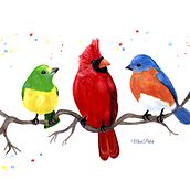 My project in Artistic Watercolor Techniques for Illustrating Birds course. Watercolor Painting, Traditional illustration, Realistic Drawing, and Naturalistic Illustration project by Marianne Larson - 08.26.2021