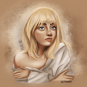 Billie Eilish. Projekt z dziedziny Trad, c i jna ilustracja użytkownika Pedro Oliveira - 31.12.2020