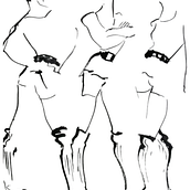 Black & White Fashion Poses Ein Projekt aus dem Bereich Traditionelle Illustration von pdxgyrl - 31.08.2021