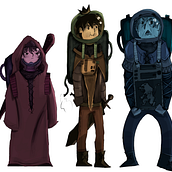 3  Astronautas  Medievales muy torpes!: Fábrica de personajes ilustrados. Traditional illustration, Character Design, Digital Illustration, Children's Illustration, and Narrative project by Kuro tv - 08.31.2021