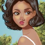 My project in Powerful Female Characters: Illustrating Confidence and Diversity course . Ilustrasi tradisional, Lukisan, Ilustrasi Digital, Gambar Digital, Dan Lukisan Digital proyek oleh Jalissa - 08.31.2021