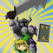 Toon Link. Ilustração tradicional projeto de Francisco Javier García Rivero - 31.08.2021