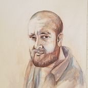 Mon projet du cours : Portrait artistique à l’aquarelle. Un proyecto de Bellas Artes, Pintura, Pintura a la acuarela y Dibujo de Retrato de Caroline Harrison - 01.09.2021