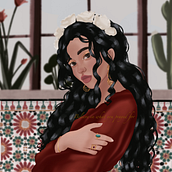 My project in Powerful Female Characters: Illustrating Confidence and Diversity course. Traditional illustration, Painting, and Digital Illustration project by Swathi Hiralal - 06.30.2022