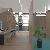 Oficinas co-working Ein Projekt aus dem Bereich Innendesign und 3-D-Modellierung von Lucía Pérez Álvarez - 01.09.2021