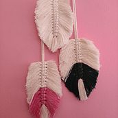 Practicando nudos: Móvil de plumas. . % África Gutiérrez tarafından hazırlanan Makrome, Ve Sanat ve El Sanatları projesi - 09.01.2021
