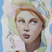 Mi Proyecto del curso: Retrato ilustrado en acuarela. Traditional illustration, Fine Arts, Painting, Drawing, Watercolor Painting, Portrait Drawing, and Artistic Drawing project by Anita Pérez - 09.01.2021