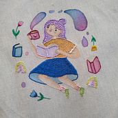 Aquarela, bordado e livros. Un proyecto de Bordado y Pintura a la acuarela de Mariana Castro - 01.09.2021