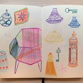 Mi Proyecto del curso: Técnicas de ilustración para desbloquear tu creatividad. Projekt z dziedziny Design, Trad, c, jna ilustracja,  Sztuki piękne,  Malarstwo, Kreat, wność, Kreat, wne zabaw, z dziećmi i Sketchbook użytkownika Maria Cristina Rodriguez del Valle - 31.08.2021